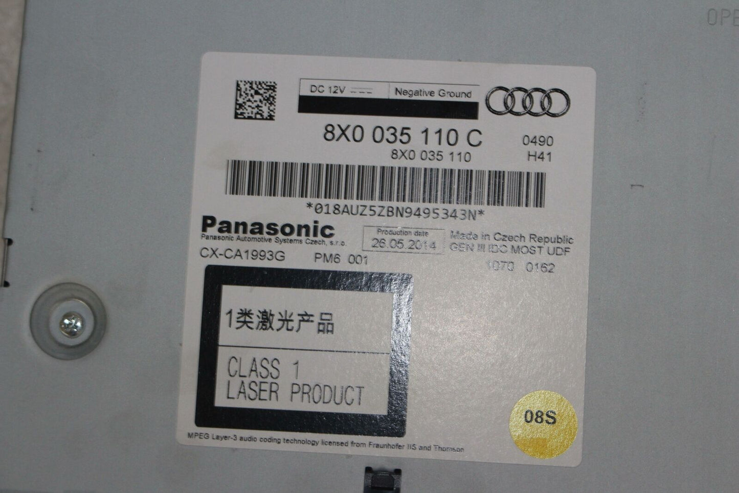 Audio & Visual Equip.(radio) AUDI S5 15 16 17