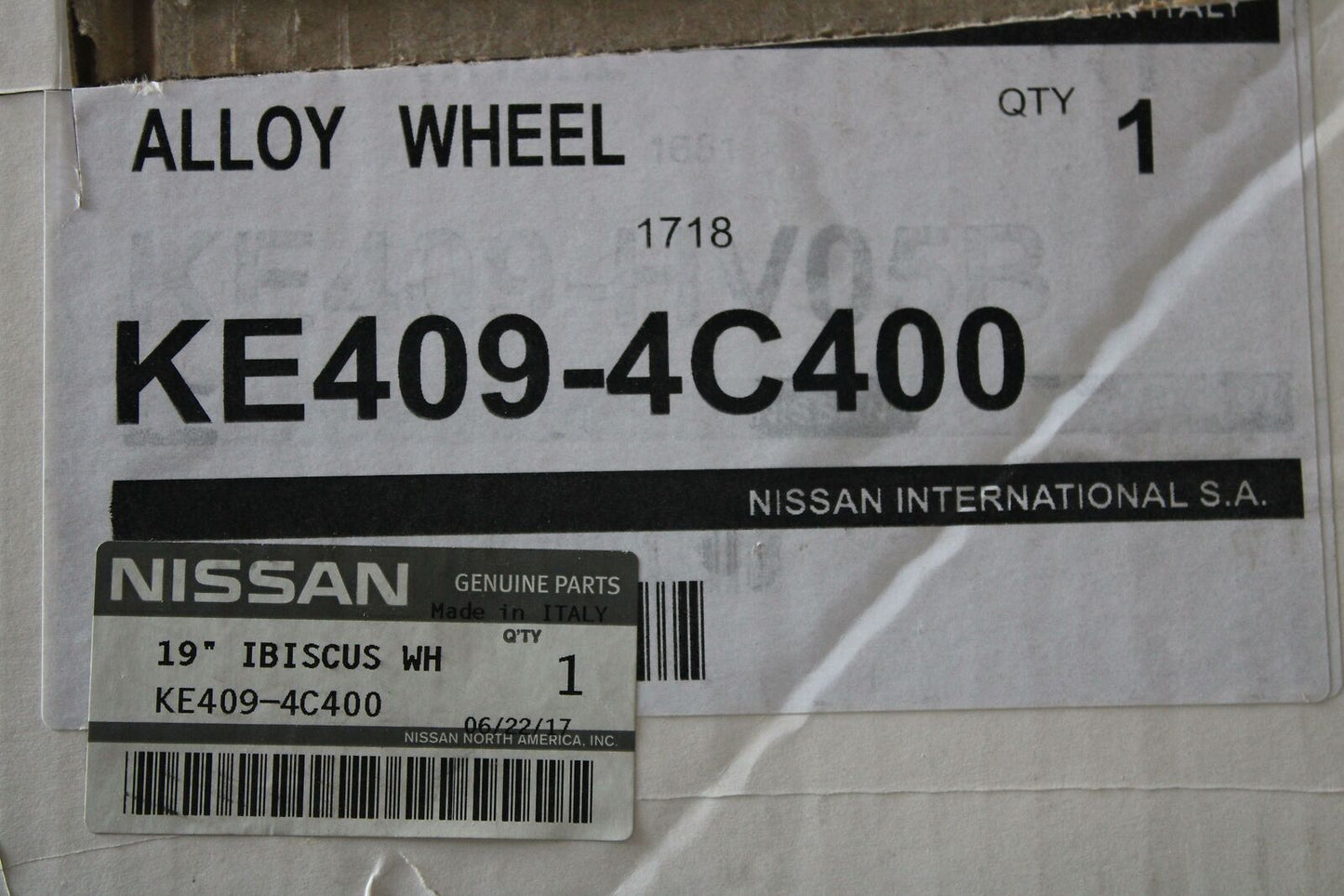 Wheel NISSAN ROGUE SPORT 17 18 19