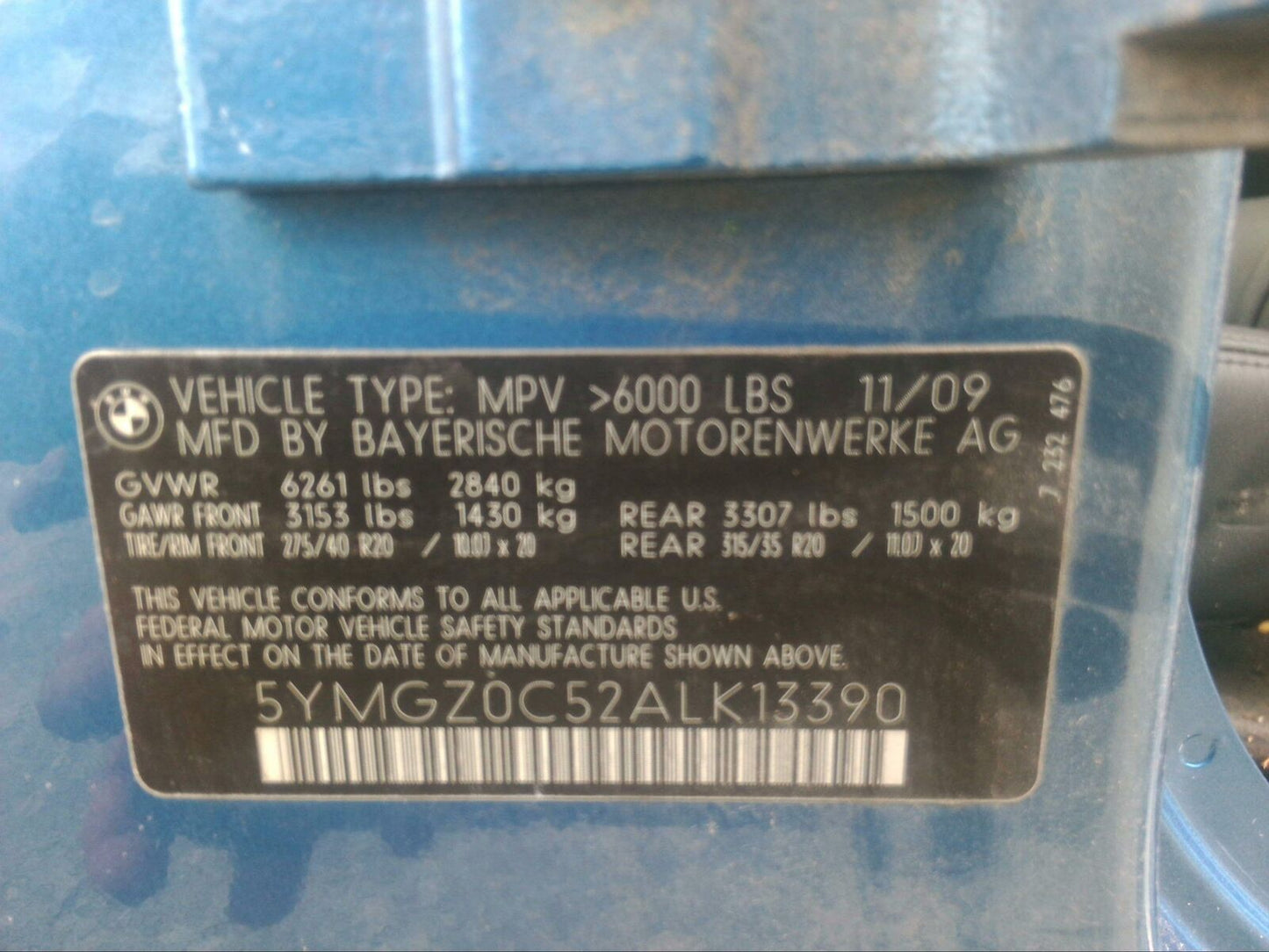 Rear Bumper Assembly BMW X6M 08 09 10 11 12 13 14