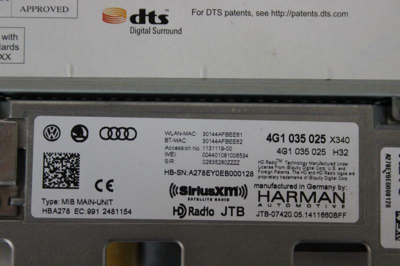 Audio & Visual Equip.(radio) AUDI A7 16 17